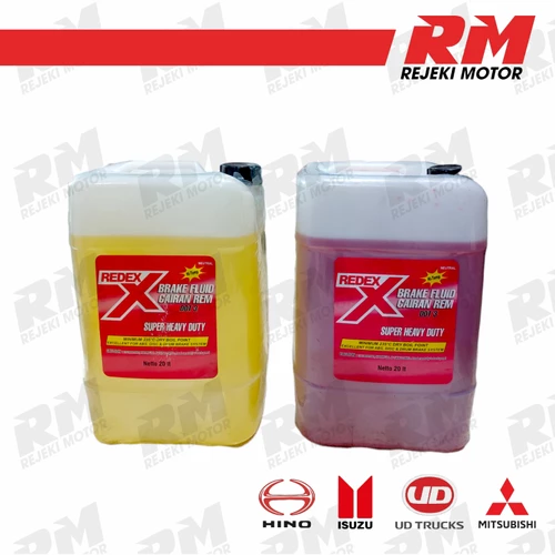 Brake Fluid minyak rem REDEX dot3 kemasan jerigen 20ltr putih/kuning