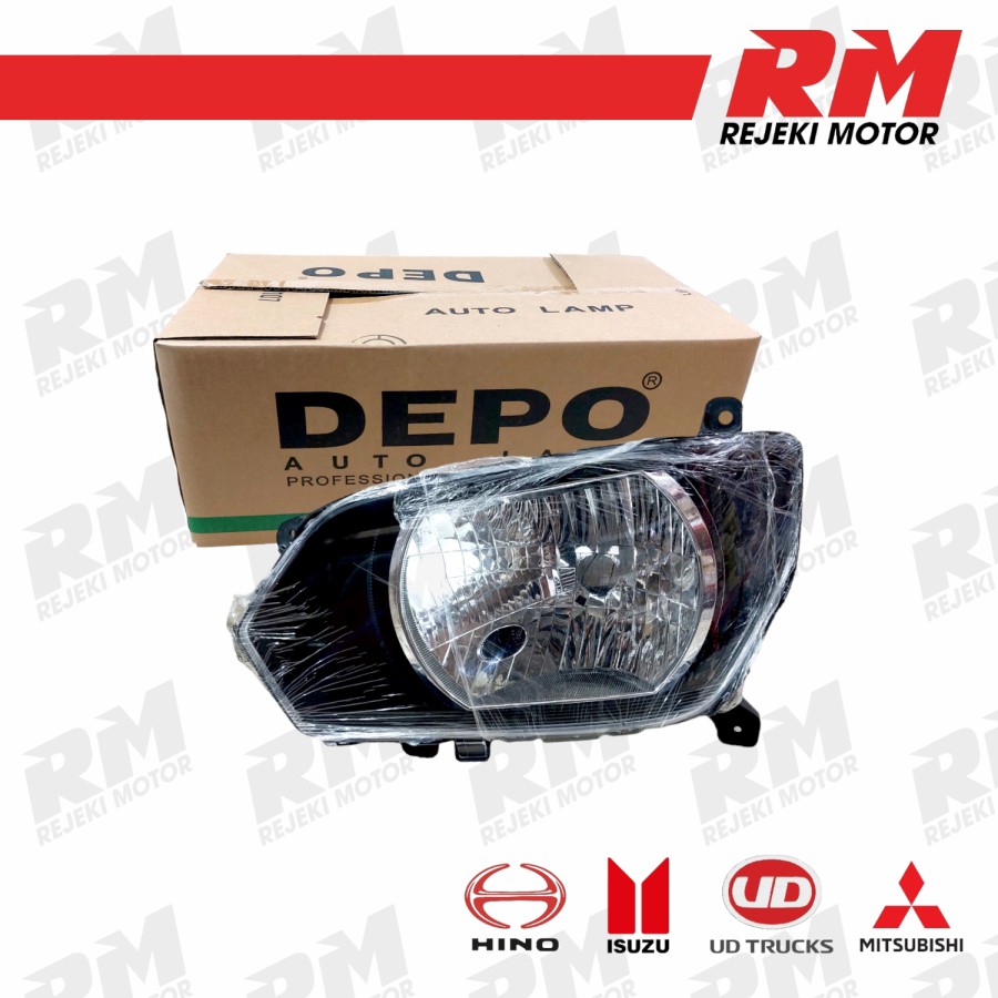 HEAD LAMP ASSY HINO500 NEW / LAMPU BESAR HINO500 MERK DEPO TAIWAN ASLI